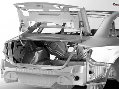 Generic Car Body in white 3D model