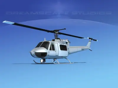 Bell 204 Bare Metal 3D model