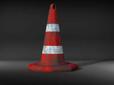 Traffic Cone Game Ready Low-poly 3D model