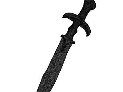 Ornate Fantasy Dagger 3D model