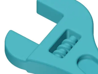 Plastic Wrench Toy 3D model