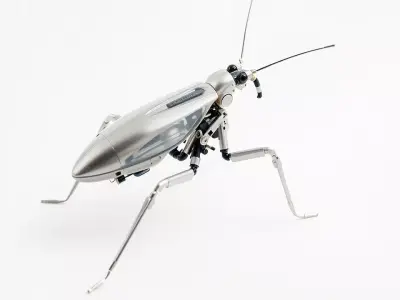 Futuristic Metallic Insect model pack Low-poly 3D model