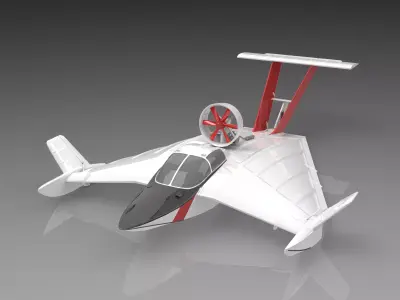 Airfish 3 WIG boat Ekranoplan 3D print model