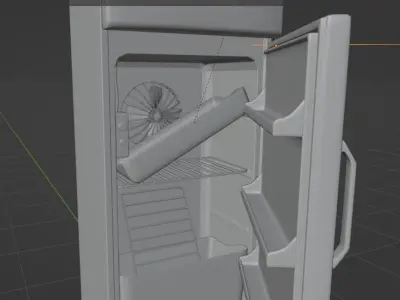 old fridge  Free low-poly 3D model