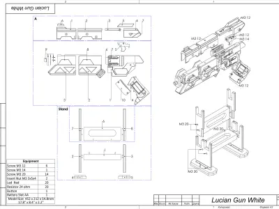 Lucian Cannons - League of Legends - STL and CAD - Commercial 3D print model