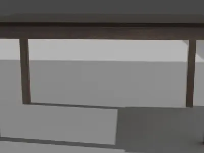 Low Poly Simple Wooden Table Free low-poly 3D model