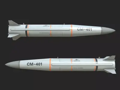 CM401 CM-401 Anti-ship Missile Weapon System Ballistic Missile Low-poly 3D model