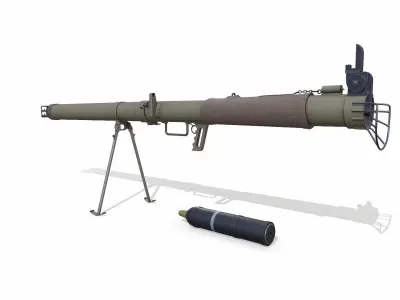 Type 4 70 mm Anti Tank Rocket Launcher Low-poly PBR Low-poly 3D model