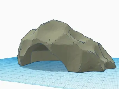 Small terrarium cave 3D print model