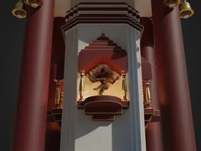 Small Hindu Temple 3D model