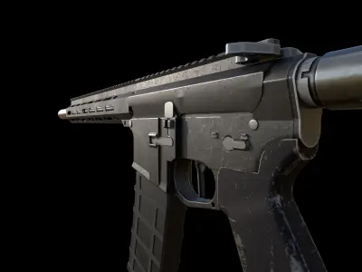 rigglegun Low-poly 3D model