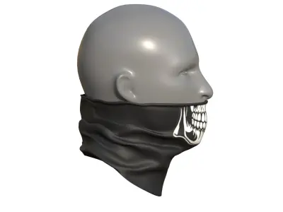 Military scarf 3D model