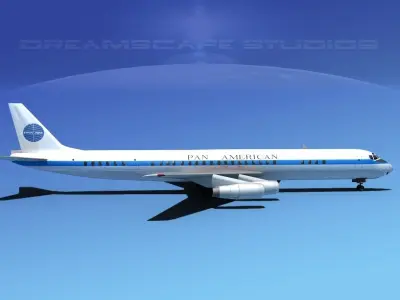 Douglas DC-8-63 Pan American 3D model
