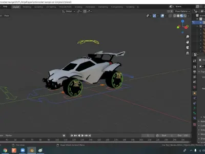 rocket league 3D model original FREE Octane Free low-poly 3D model