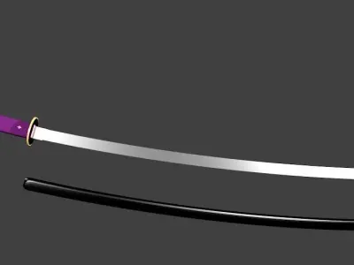 muramasa demon sword Low-poly 3D model