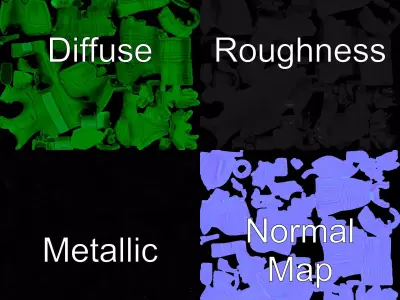 Green Plastic Soldier model pack Low-poly 3D model