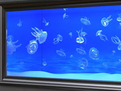 aquarium with jellyfish 3D model