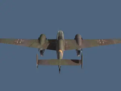 me-110c luftwaffe bf Low-poly 3D model