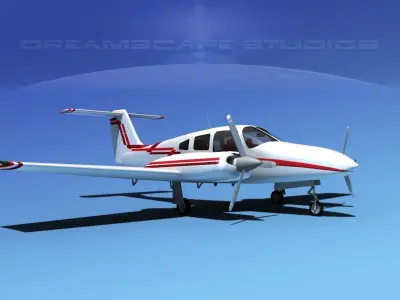 Piper PA-44-180 Seminole V19 3D model