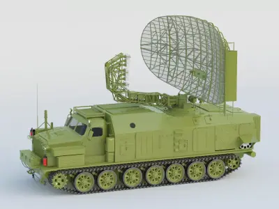 P-40 Radar Armour Long Track 3D model
