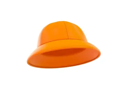 Yellow Bucket Hat 3D model
