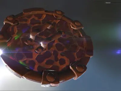 Shield Cartoon Low Poly Low-poly 3D model