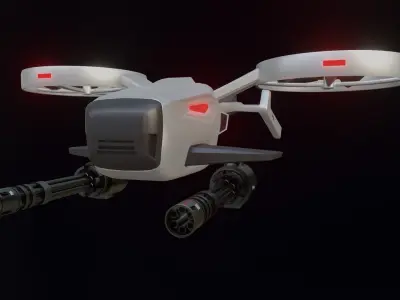 Combat Drone Concept Low-poly 3D model