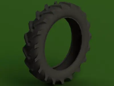 Field Road Rear Tractor Tires 3D model