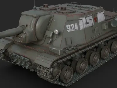 Tank ISU 122  Mental Ray 3D model