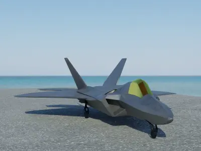Modern Fighter Jet 3D model