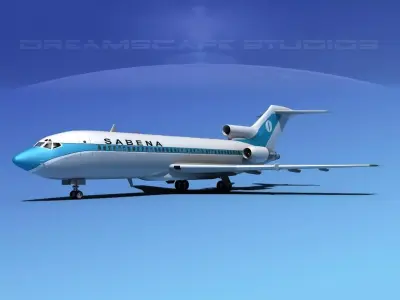 Boeing 727-100 Sabena 1 3D model