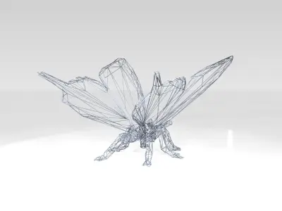 Butterfly Wireframe 3D model