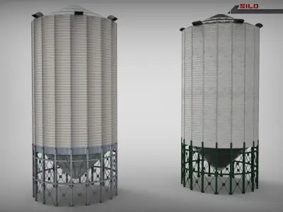 Silo Lowpoly Free low-poly 3D model