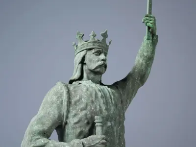 Statue of Stefan cel Mare si Sfant 3D model