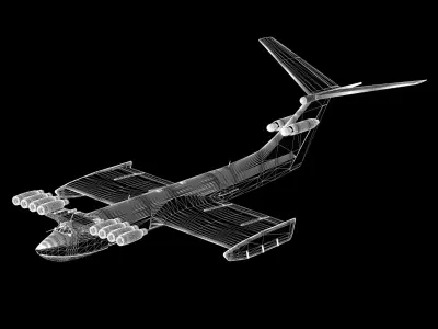 KM Ekranoplan 3D model