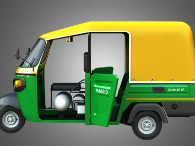 Piaggio Ape Auto HT DX 300cc CNG 3D model