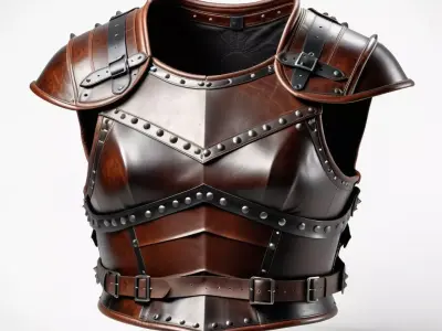 Worn Leather Armor Chestpiece 3D model