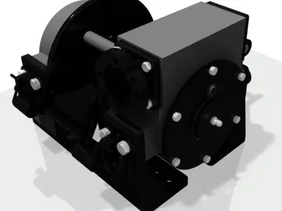 Winch cable 3t Free 3D model