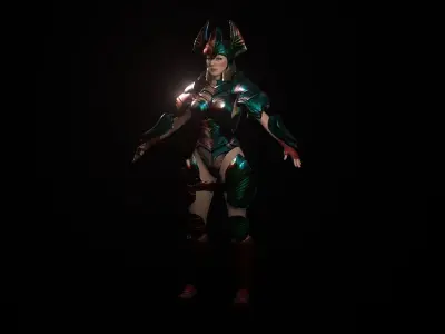 Evil Queen Low-poly 3D model