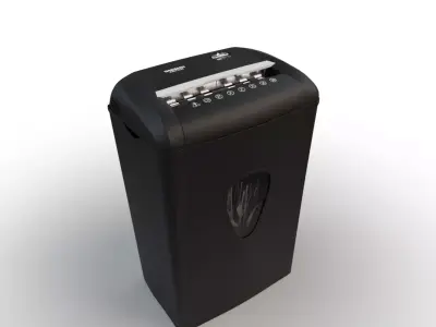 Office Paper Shredder Low-poly 3D model