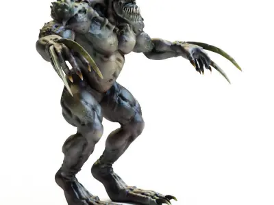 Green Wolverine Monster 3D model