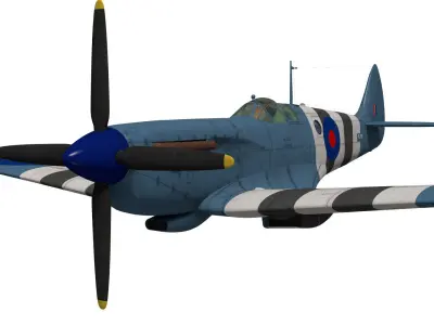 Supermarine spitfire Mk-XI 3D model