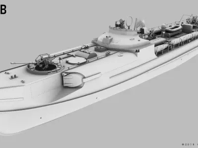SCHNELLBOOT S38-B and S100 BUNDLE 3D model