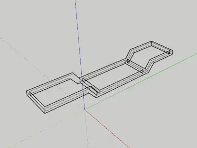 Car Chassis Low-poly 3D model