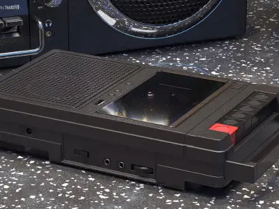 Electronic Cassette Deck Recorder 3D model