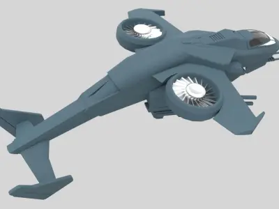 SciFi Helicopter 3D model