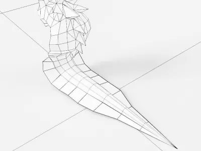 Snake fantasy 3d model Low-poly 3D model