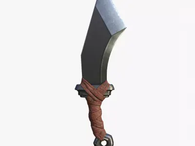Fantasy Knife kukri Low-poly 3D model