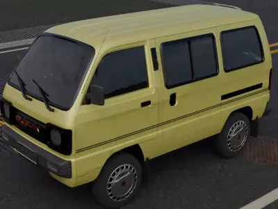 Yellow Bus - Danfo bus 3D model