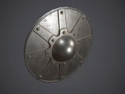 Buckler Shield Low-poly 3D model
